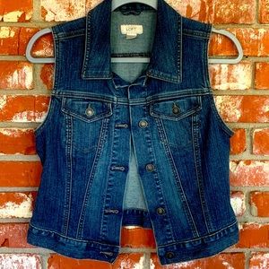 Ann Taylor Loft Denim Vest